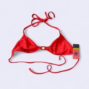 Tory Burch Swim String Bikini Top - Poppy Red - XS